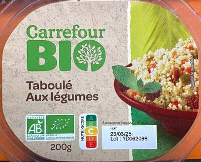 Taboulé aux Légumes front packaging