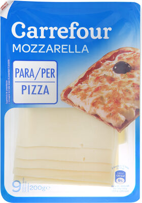 Queso mozzarella en lonchas