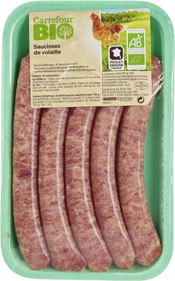 Saucisses de volaille bio