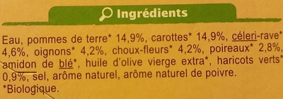 Velouté de 7 légumes ingredients label
