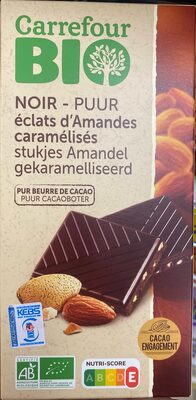 Carrefour Bio Black Chocolate with Almonds