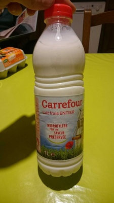 Lait frais ENTIER front packaging