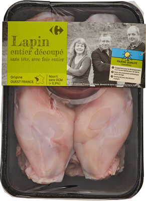 Lapin entier découpé