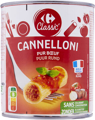 Cannelloni pur bœuf front packaging