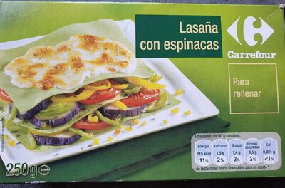 Lasaña con espinacas