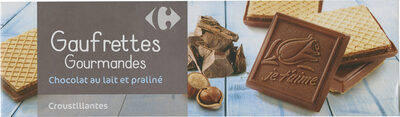 Gaufrettes au chocolat au lait et goût noisette