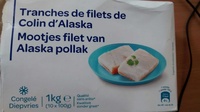 Tranches de filets de Colin d'Alaska