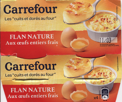 Flan cuit et doré au four