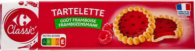 Tartelette goût framboise front packaging