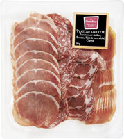 PLATEAU Raclette Pique-nique Jambon sec à l'italienne, Coppa, Rosette, Filet de porc séché.