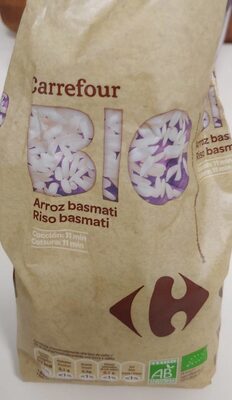 Arroz basmati front packaging