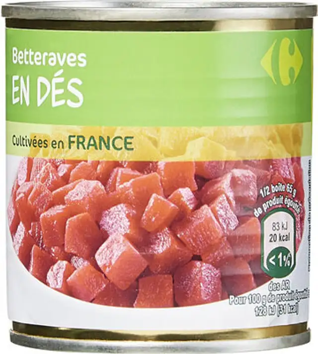 Betteraves En dés front packaging