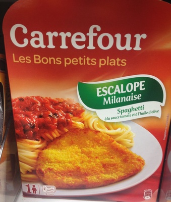 Escalope Milanaise Spaghetti à la sauce tomate