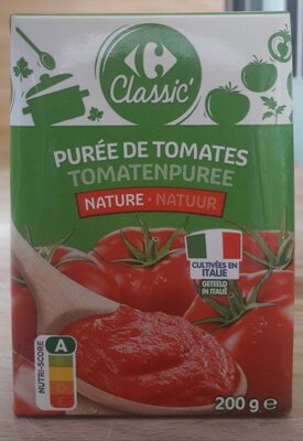 Purée de tomates nature front packaging