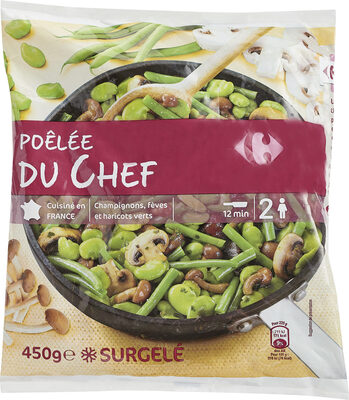 Poêlée du Chef Champignons, fèves, haricots verts
