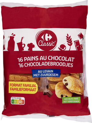 16 pains au chocolat au levain front packaging