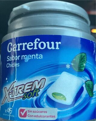 Chicles sabor menta front packaging