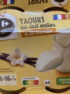 YAOURT au lait entier à la Vanille