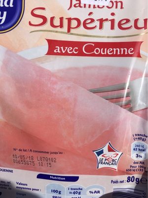 Jambon supérieur avec couenne