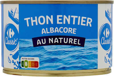 Thon entier albacore au naturel