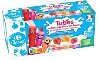 Fromage blanc aux fruits : fraise, framboise, abricot