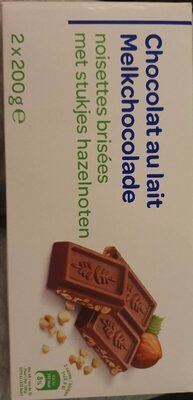 Chocolat au lait aux éclats de noisettes