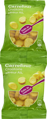 Croûtons saveur ail front packaging