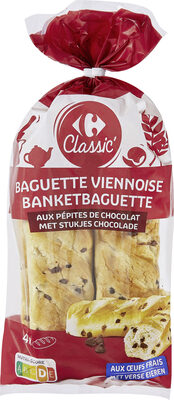 Baguette viennoise aux pépites de chocolat