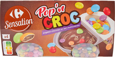 Pop'n Croc Dragées chocolat au lait multicolores