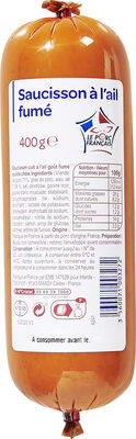 Saucisson à l'ail goût fumé