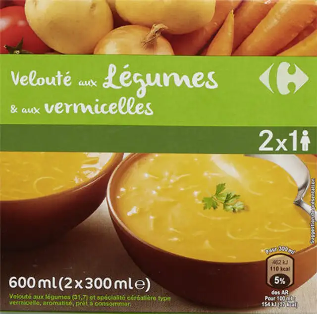 Velouté Légumes & vermicelles front packaging