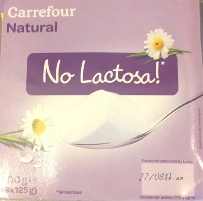 Yogur Natural Sin Lactosa
