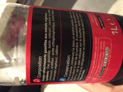 Cola Classic ingredients label