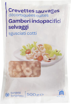 Crevettes sauvages décortiquées cuites