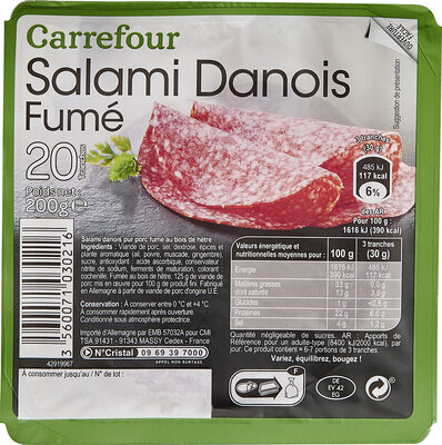 Salami Danois Fumé
