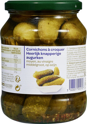 Cornichons au vinaigre front packaging