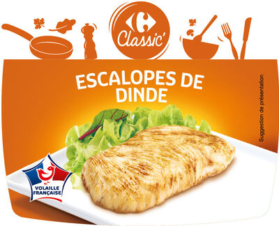 Escalopes de dindes front packaging