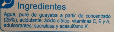 Guayaba ingredients label