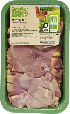 Emincés de poulet fermier bio