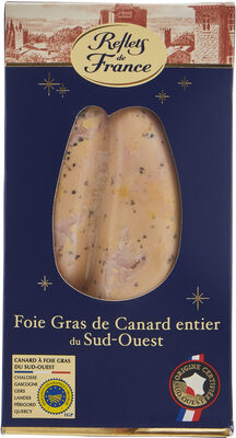 Foie gras de canard entier du sud-ouest front packaging