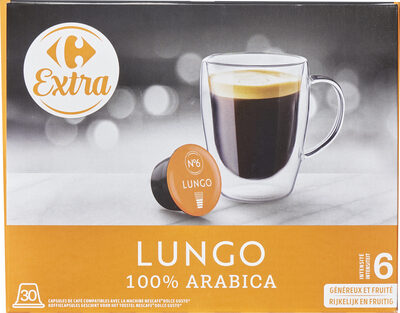 LUNGO Generous and fruity front packaging