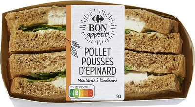 Poulet pousses d'epinard front packaging