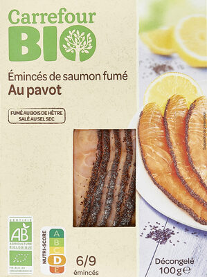 Eminces de saumon fume au pavot