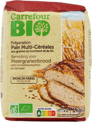 Préparation Pain Multi-Céréales aux graines de tournesol et de lin