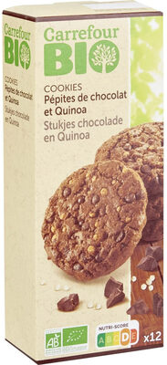 Cookies pépites de chocolat et quinoa front packaging