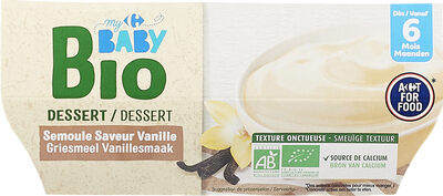 Dessert semoule saveur Vanille