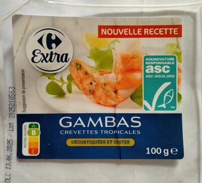 GAMBAS Crevettes tropicales front packaging