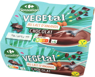 Postre vegetal almendra chocolate