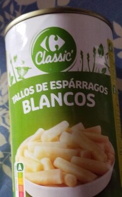 Tallos de espárragos blancos front packaging