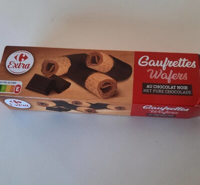 Barquillo de chocolate negro